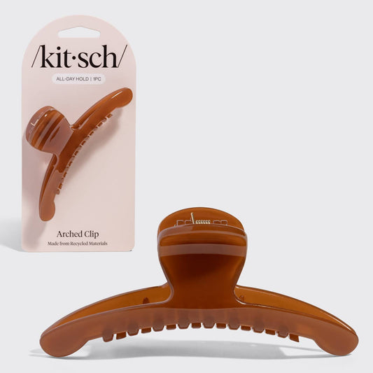 Mocha Recycled Plastic Large Arched Clip