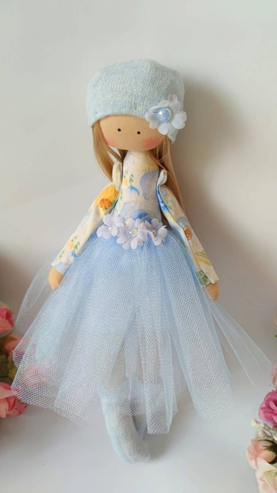 Ballerina Doll 9", Textile Decorative Doll,Bright Gift,