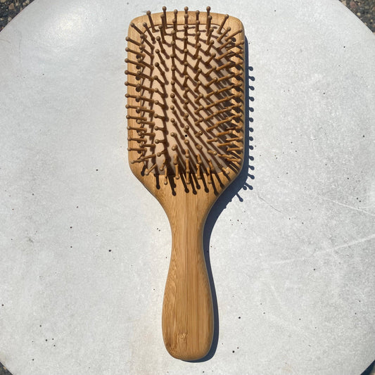 Bamboo Paddle Hairbrush | Square | UPDATED DESIGN