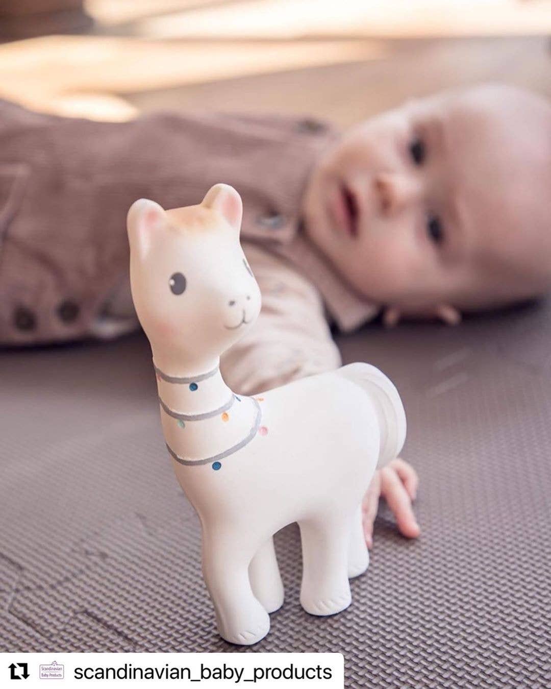 Lilith the Llama Organic Natural Rubber Teether Toy