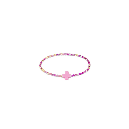 egirl hope unwritten signature cross bracelet - back to the fuchsia