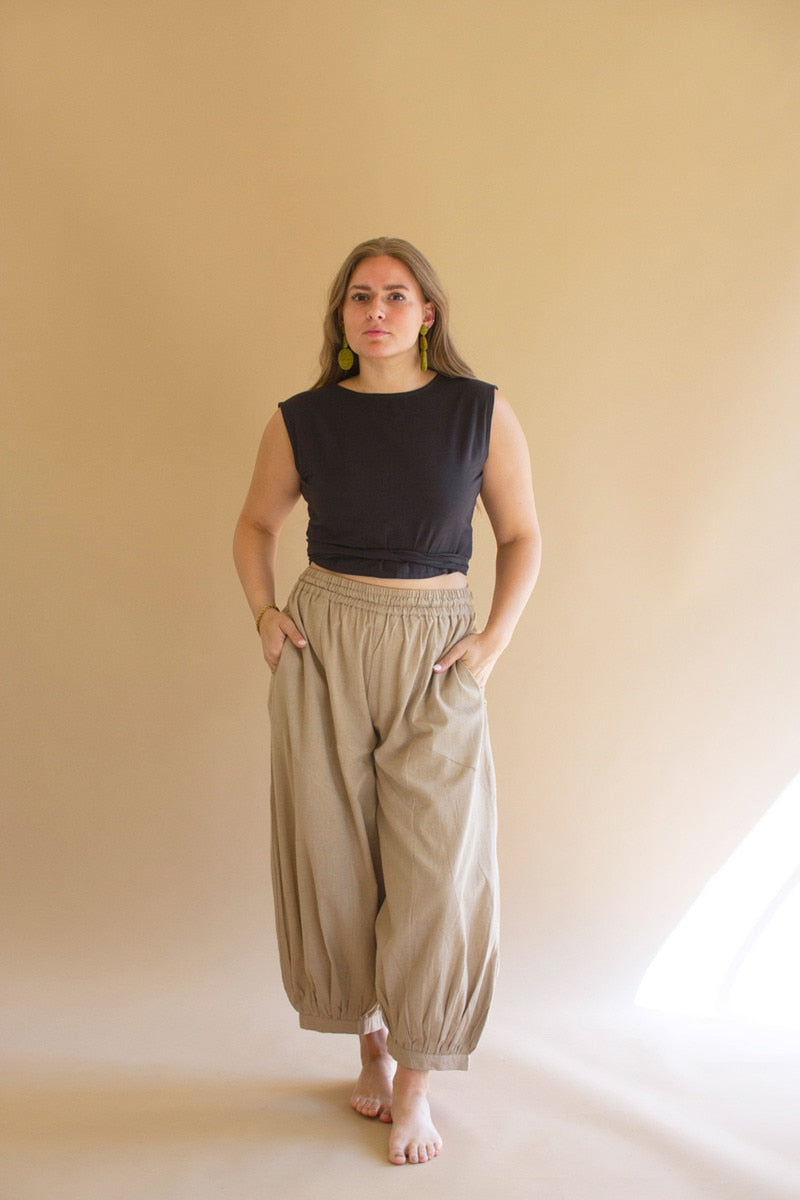 Convertible Wrap Blouse / Midnight