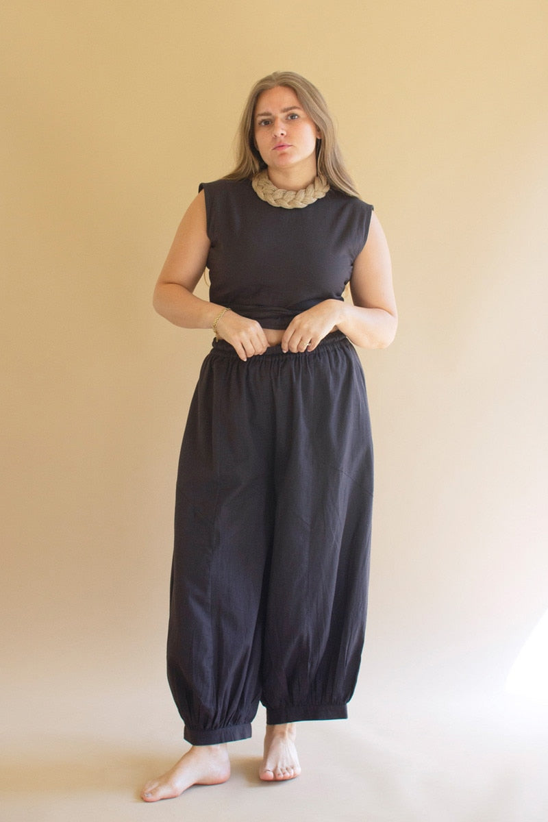 Convertible Wrap Blouse / Midnight