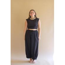 Challis Drawstring Balloon Pant / Midnight