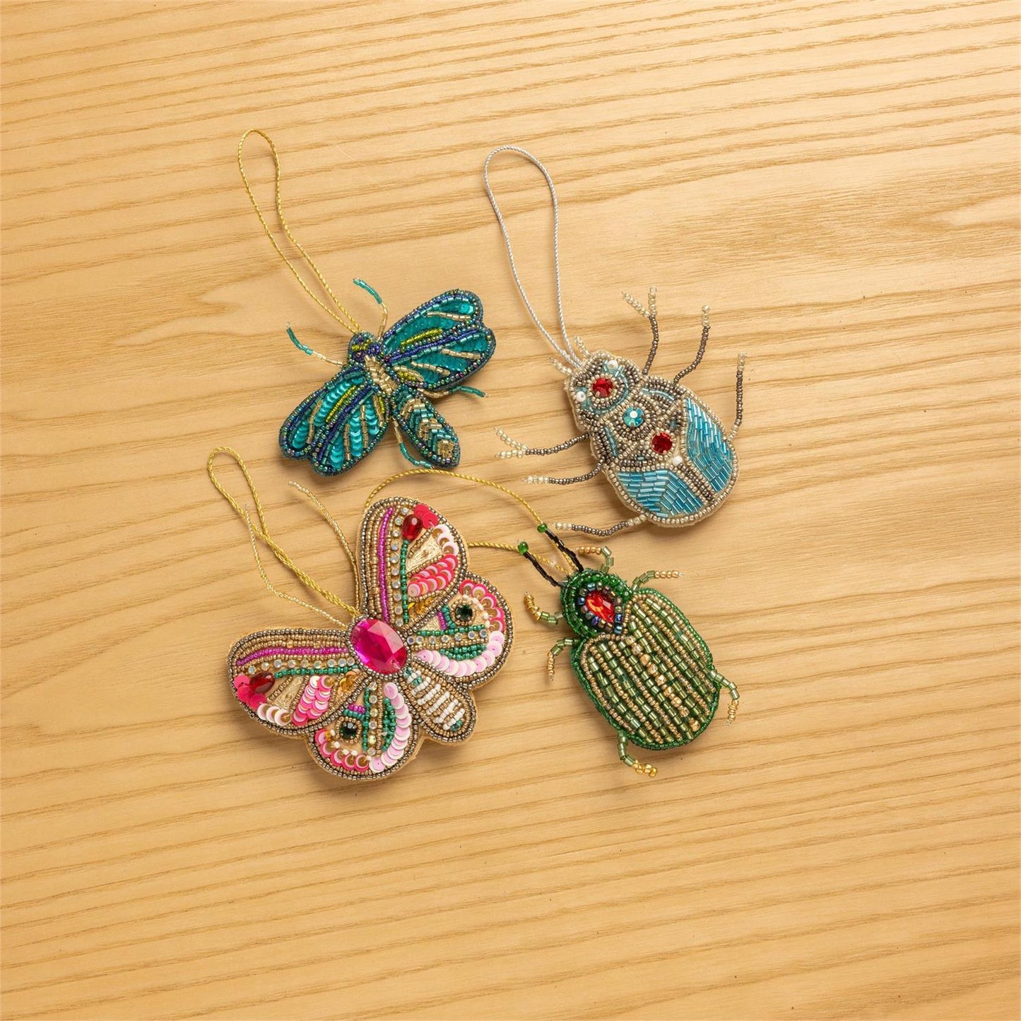Beaded Insect Ornaments (4 Designs)