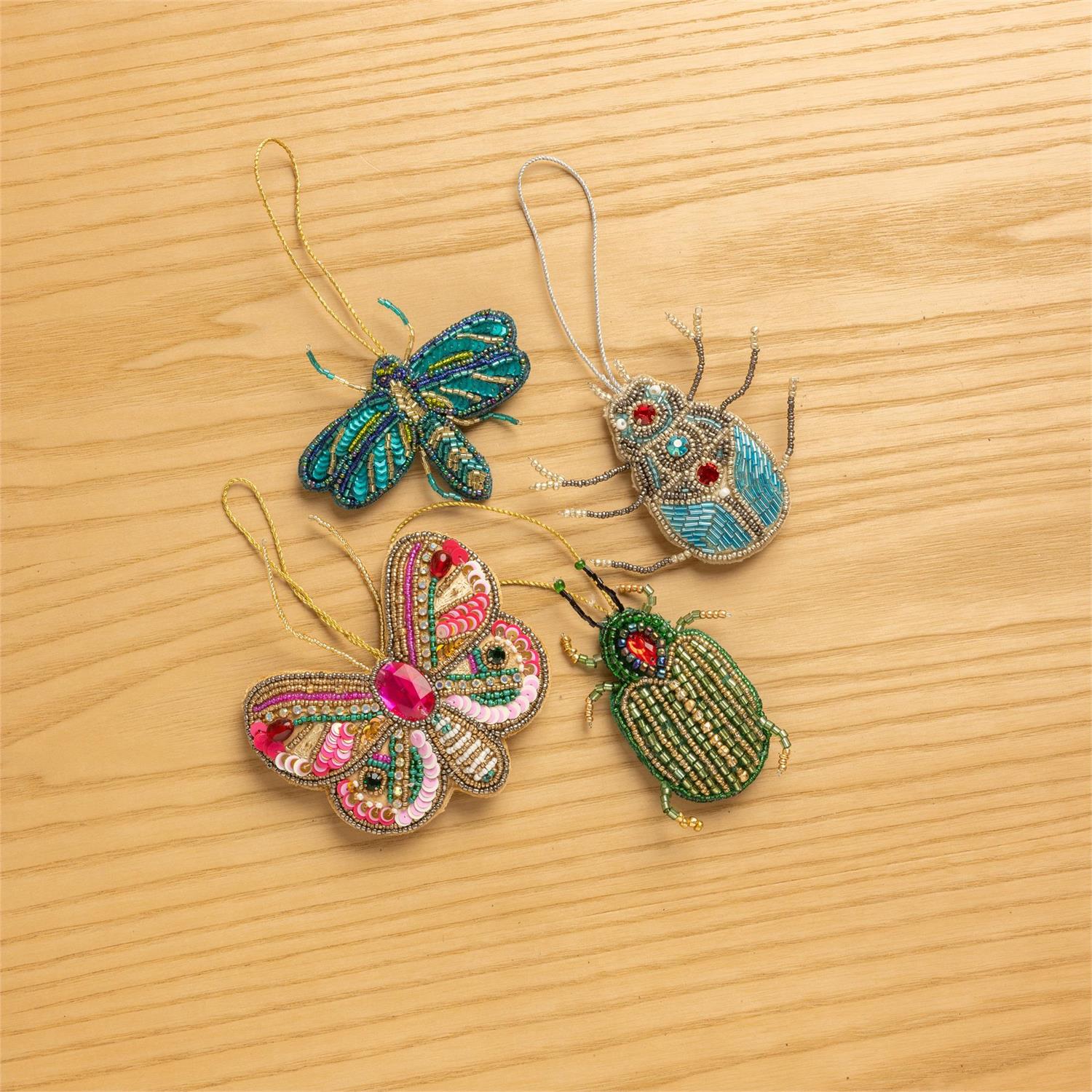 Beaded Insect Ornaments (4 Designs)