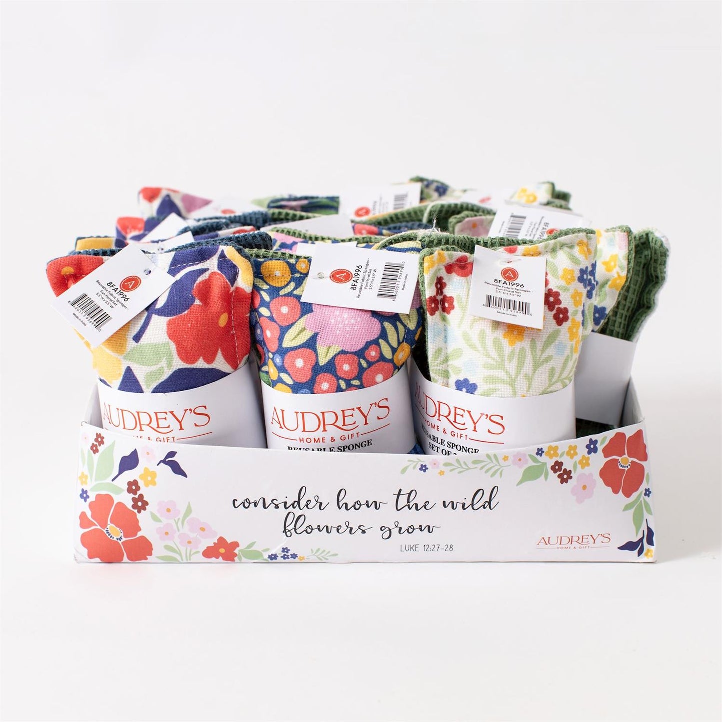 Reusable Fabric Sponges - Floral Patterns Set of 2