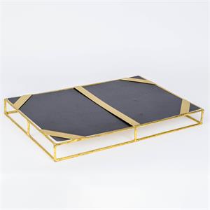 Tray - Capiz Shell With Gold Finish Sides