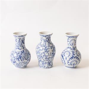 Bud Vases - Blue Floral (3 Designs)