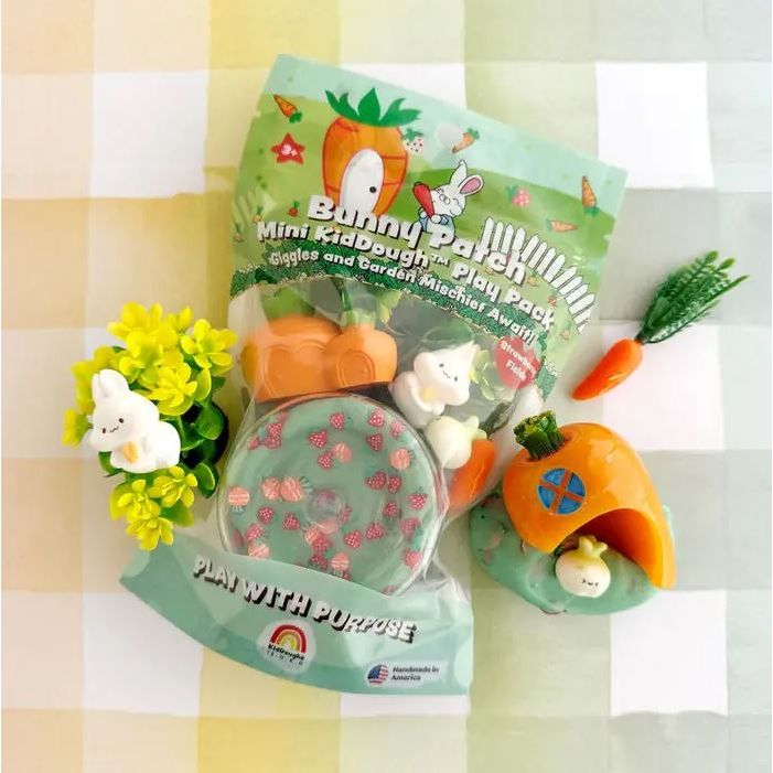 Earth Grown KidDough Bunny Patch Mini Play Pack