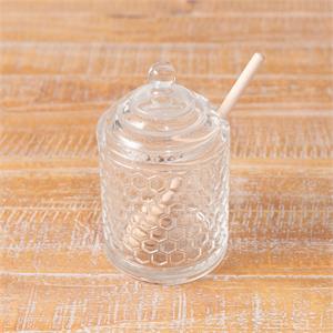Glass Honey Jar with Dipper