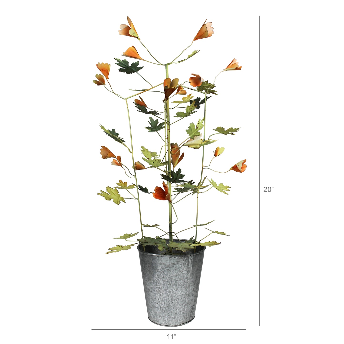 HomArt Pot with Green Vines | Decorative Ceramic Home Planter