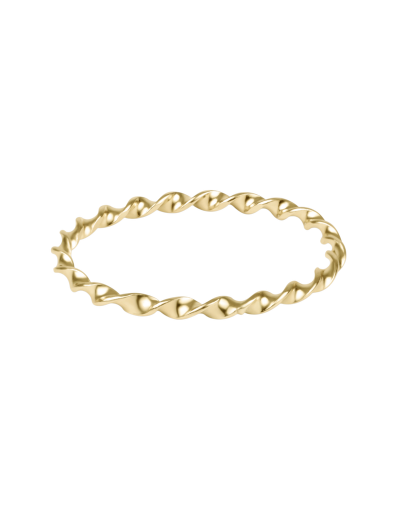 Classic Gold Twisted Thin Band Ring