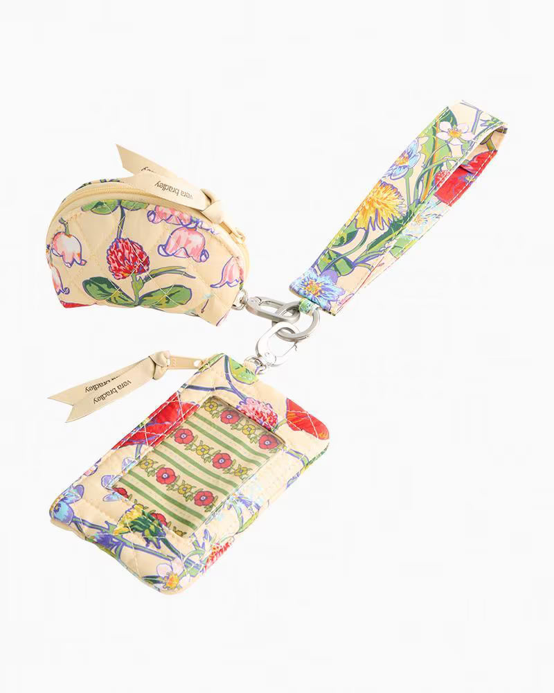Dual Pouch Wide Wristlet in All the Pretty Wildflowers