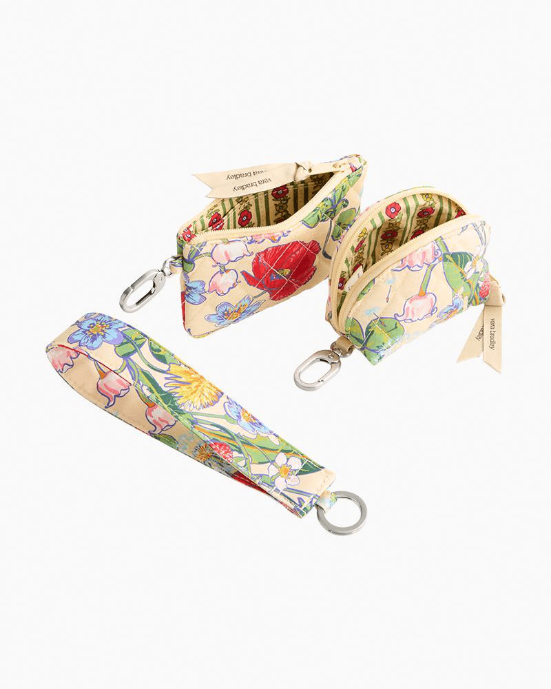 Dual Pouch Wide Wristlet in All the Pretty Wildflowers