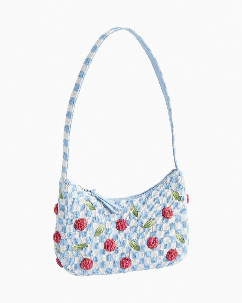 Mini Roxbury Crescent Shoulder Bag in Cherry Picking