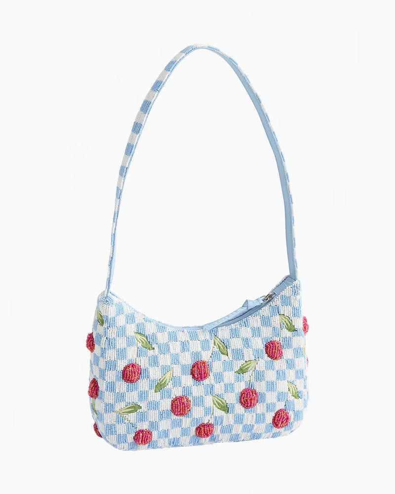 Mini Roxbury Crescent Shoulder Bag in Cherry Picking
