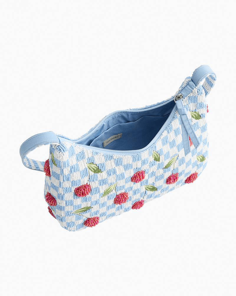 Mini Roxbury Crescent Shoulder Bag in Cherry Picking