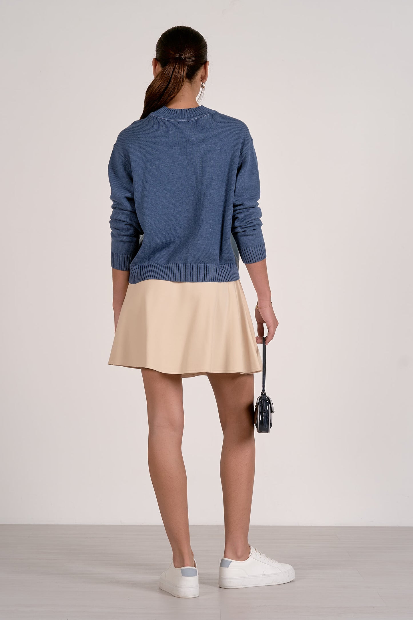 Elan Crewneck Color Block Sweater