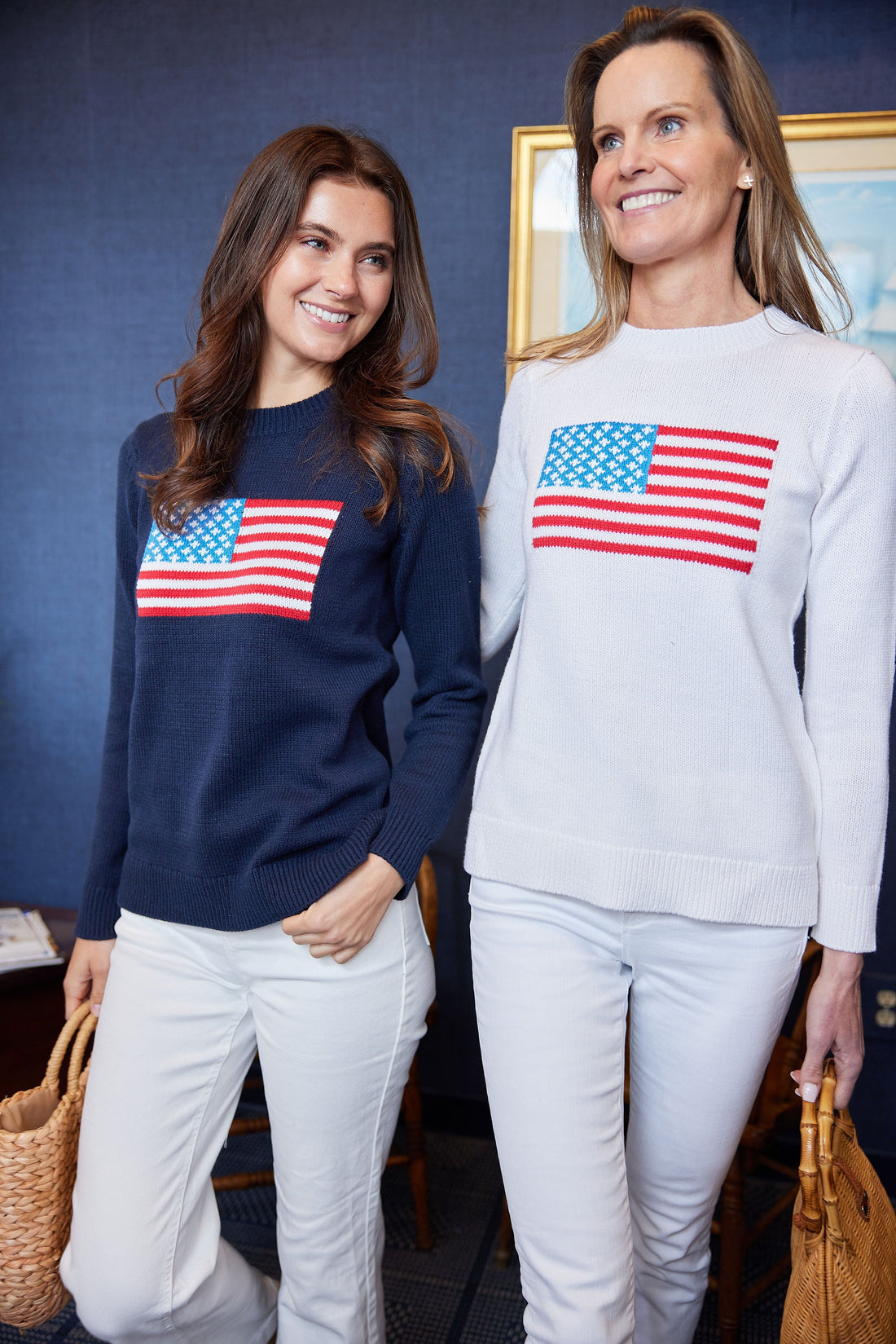 White Classic Flag Sweater