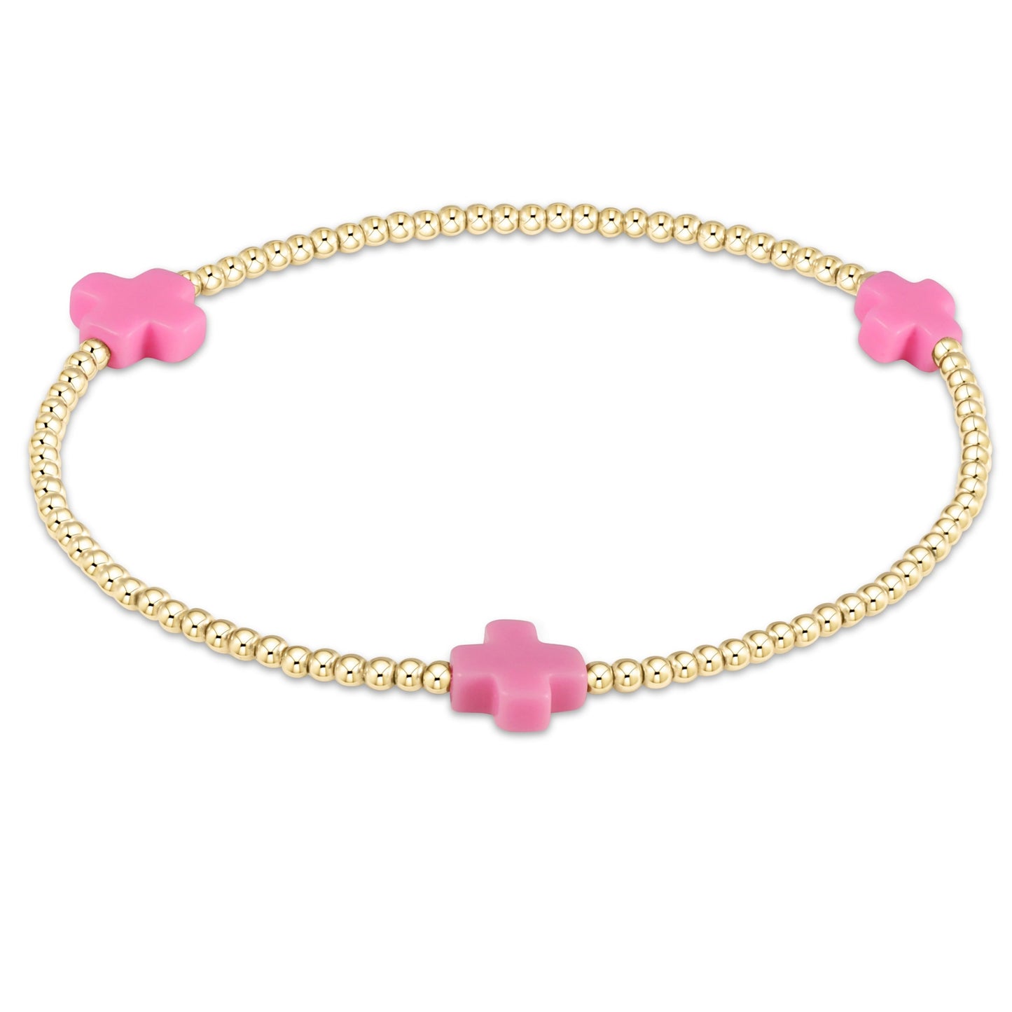signature cross 2mm gold bracelet