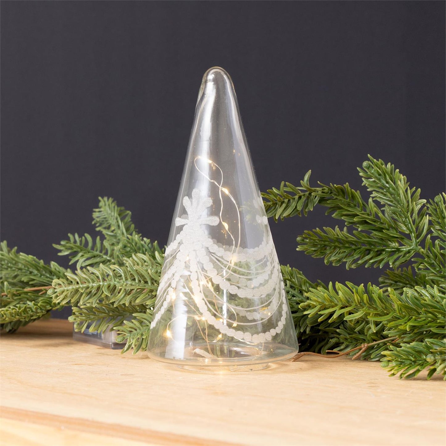 Audrey's - Clear Etched Glass Tree, Lg