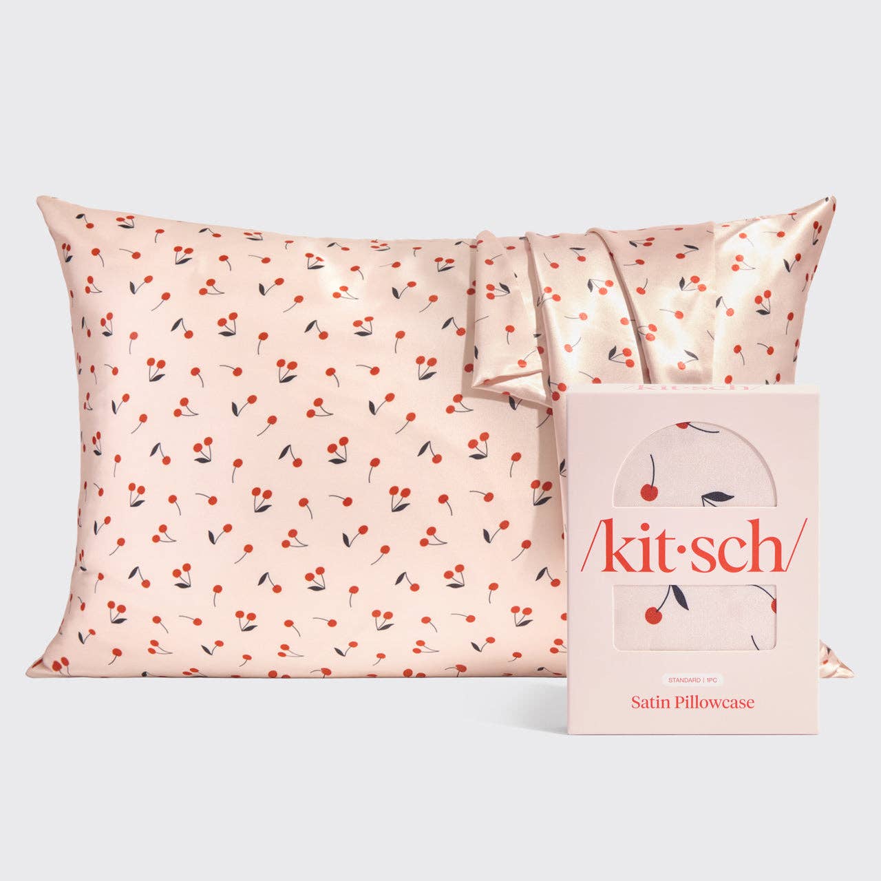 Cherry Satin Pillowcase Standard