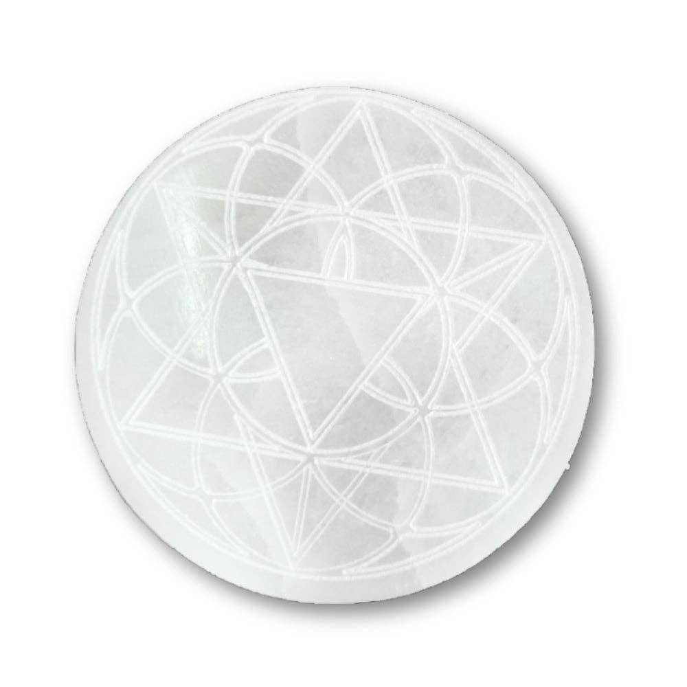 Selenite -  Lotus Charging Plate