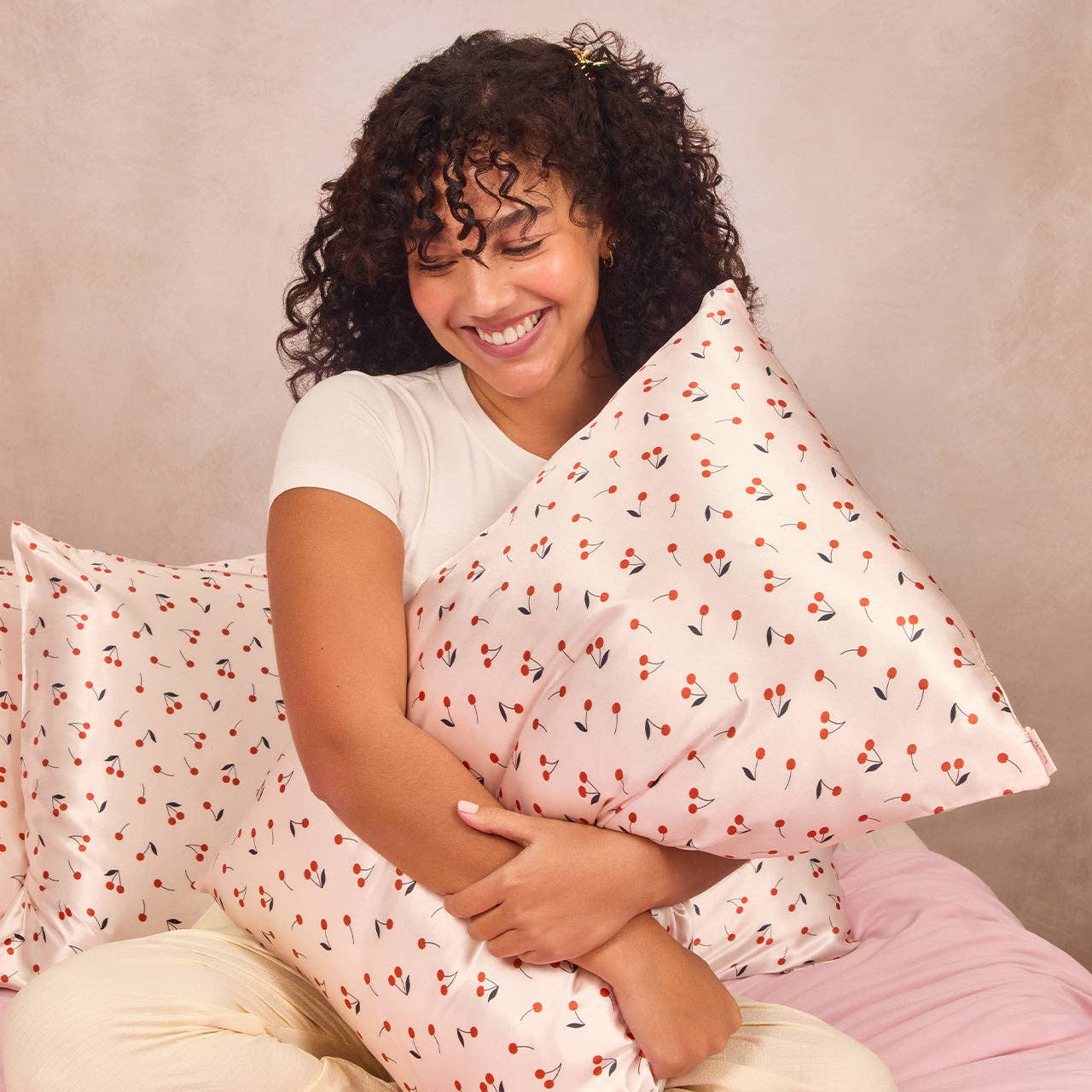 Cherry Satin Pillowcase Standard