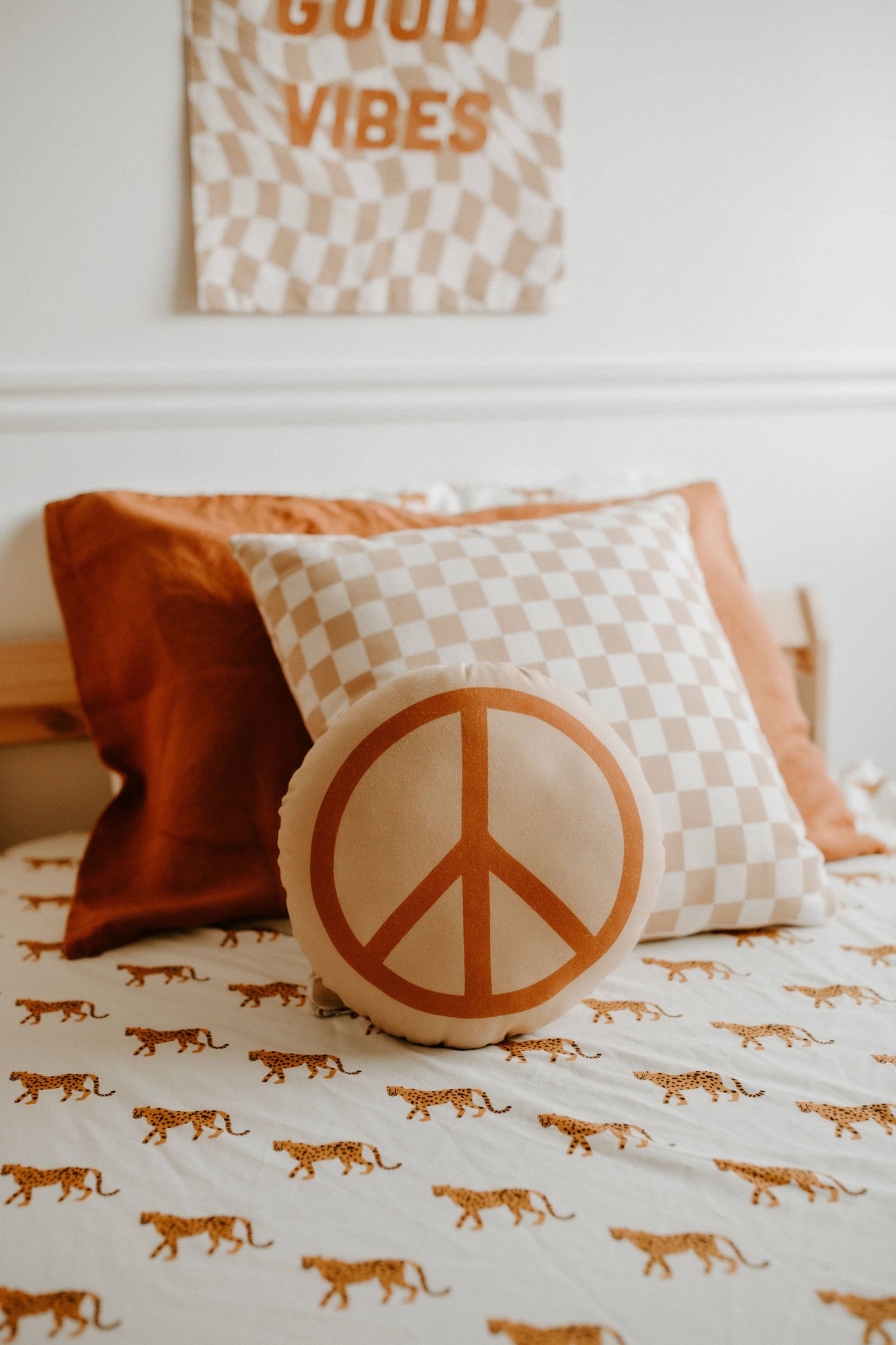 Peace Pillow - Peach