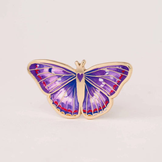 Purple Emperor Butterfly Pin, Butterfly Gifts