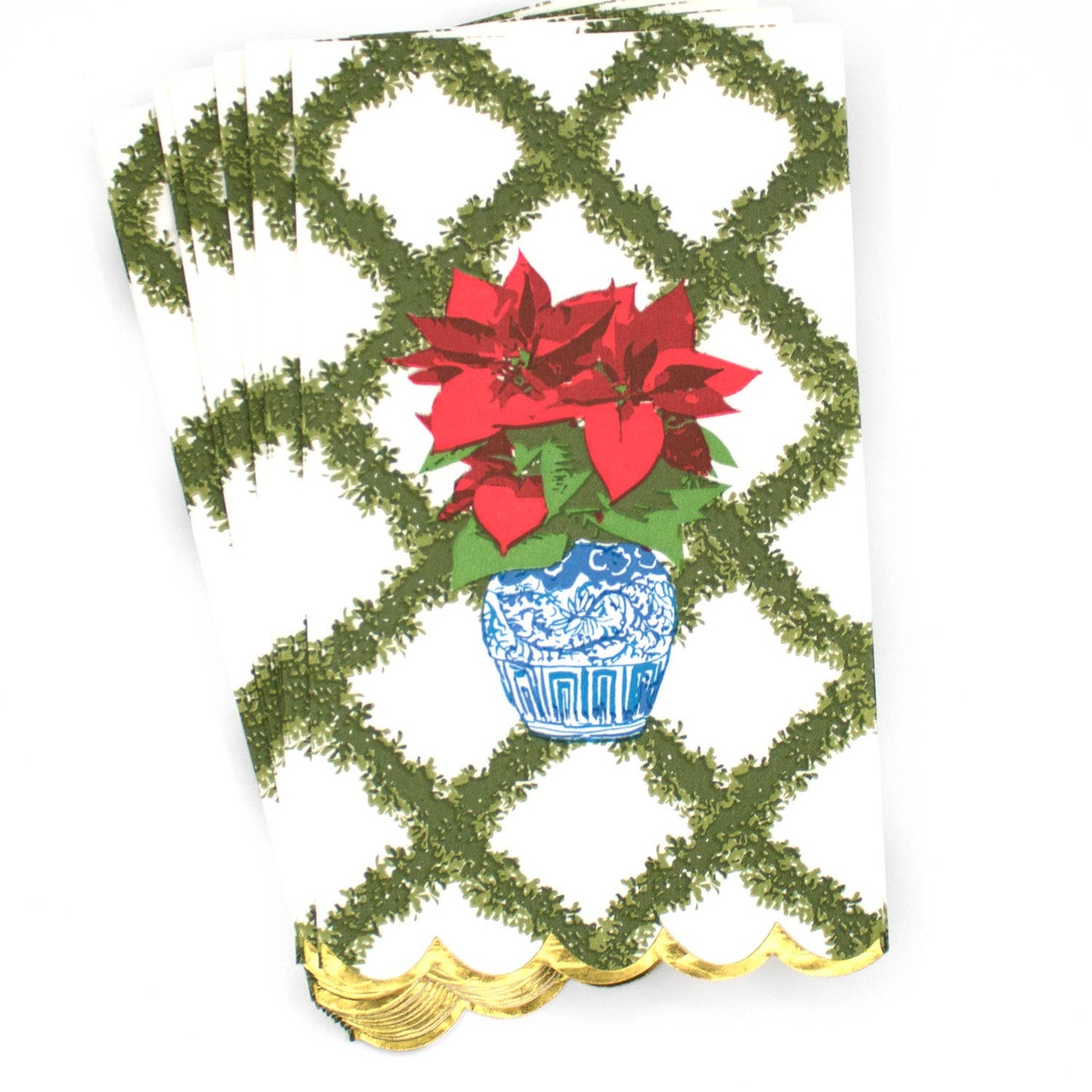 Poinsettias Paper Guest Towel Packs