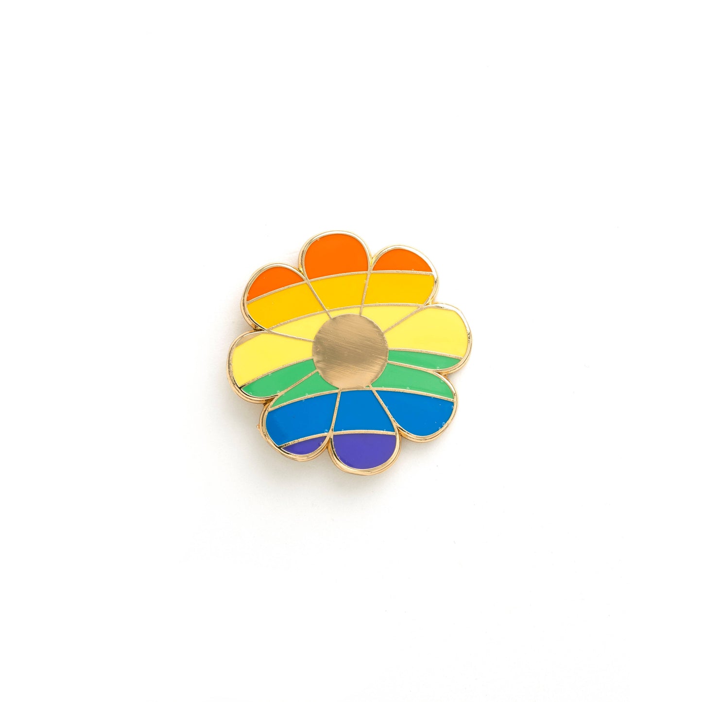 Rainbow Flower Pin | LGBT Jewelry 