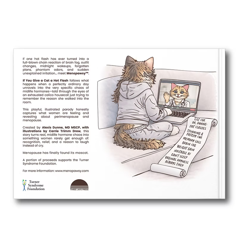 Menopawsy - If You Give a Cat a Hot Flash Book and Sticker Pack