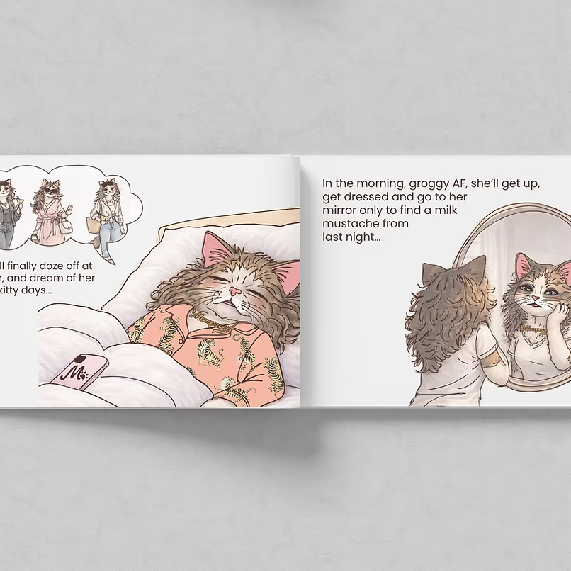 Menopawsy - If You Give a Cat a Hot Flash Book and Sticker Pack