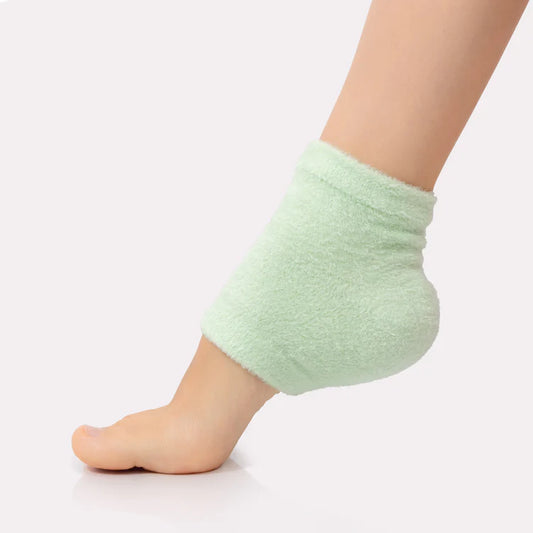 VOESH Moisturizing Heel Socks-Green