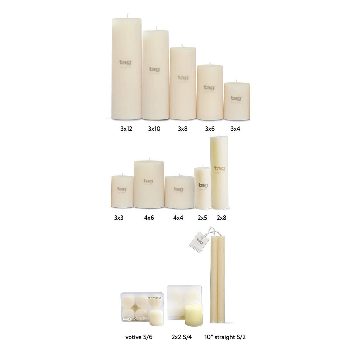 Color Studio Pillar Candle 4X6 Ivory Wax Everyday