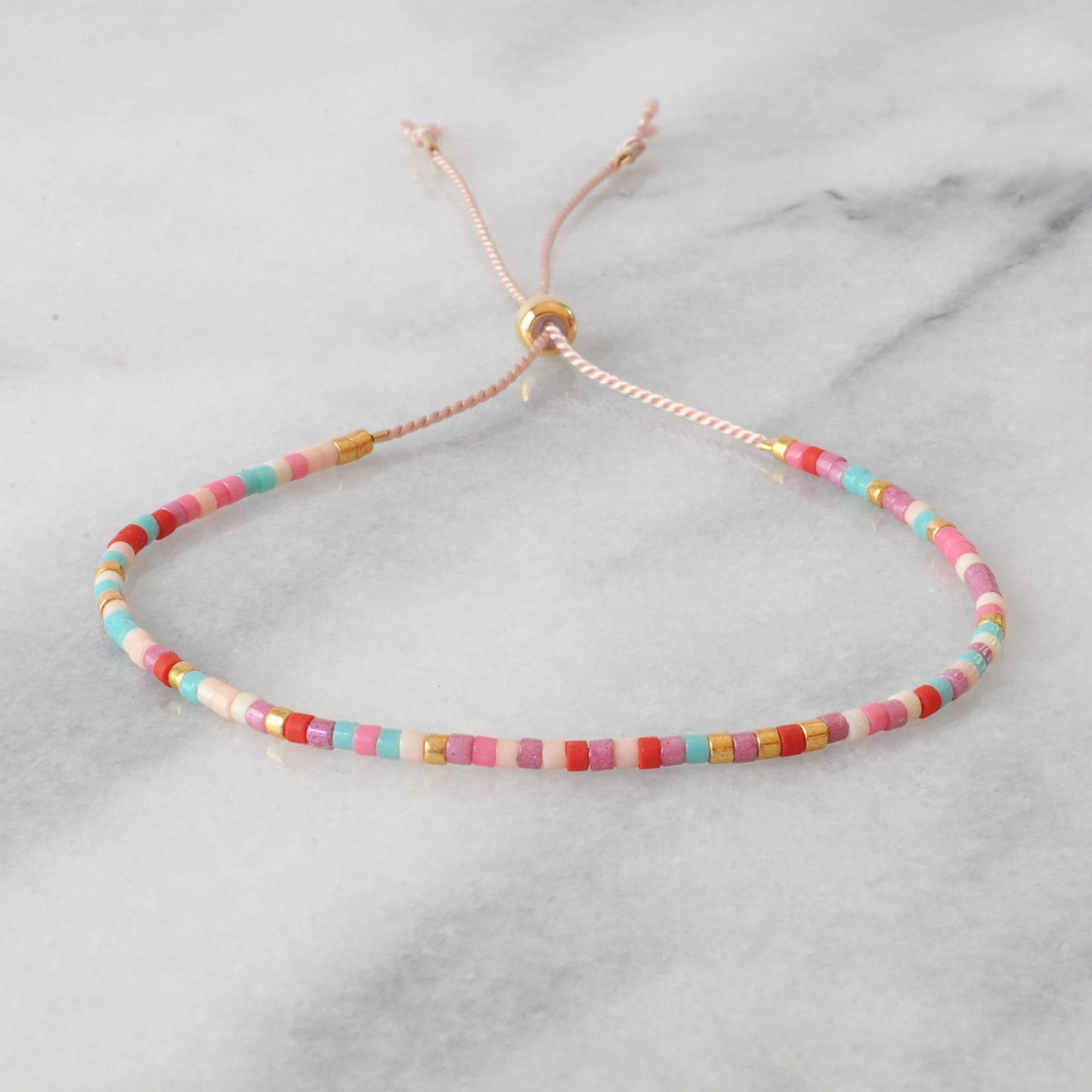 Adjustable Seed Bead String Bracelets