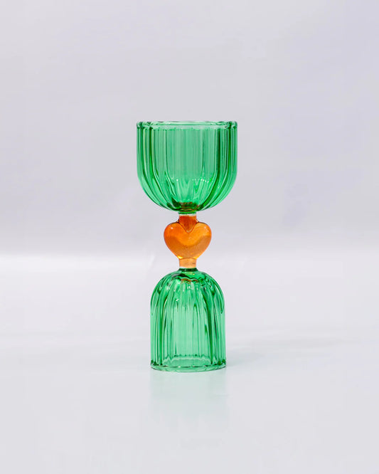 Tipsy Turvy Double Shot Glass || Jigger, Green