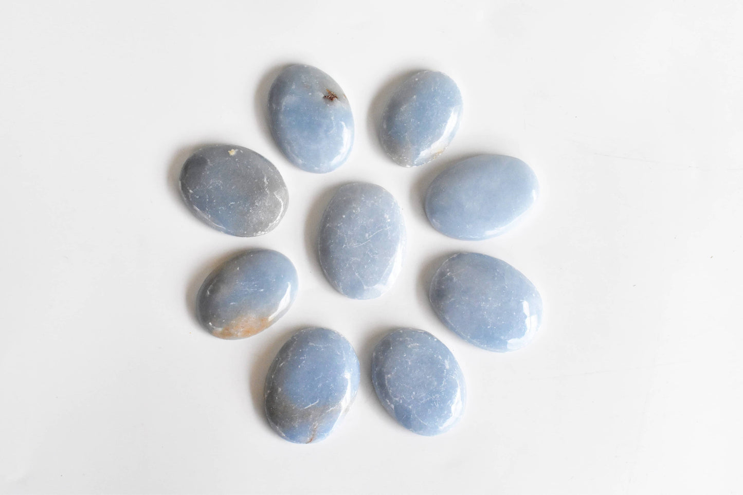 Angelite Worry Stones, Crystals of Healing