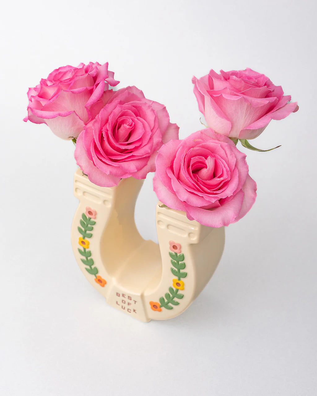 Horse Shoe Lucky Vase- ban.do Novelty Vase or Desk Decor