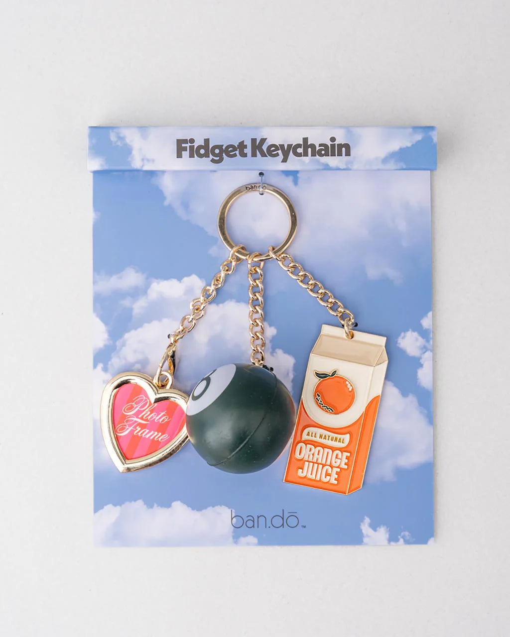 Ban.do Fidget Keychain Orange Juice | Colorful Desk Toy Accessory