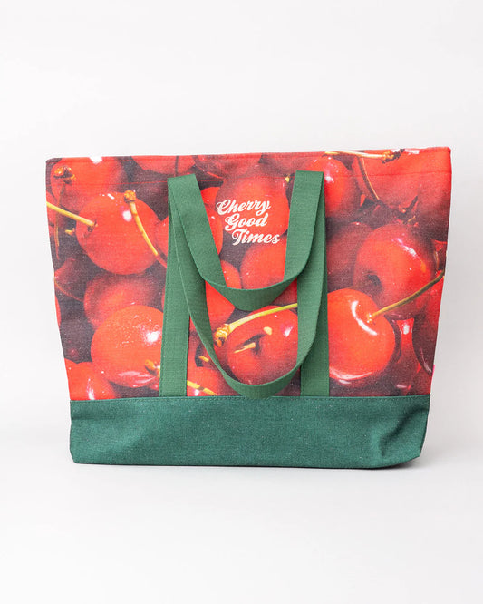 Cherries Print Large Tote Bag | Canvas Bags by ban.do