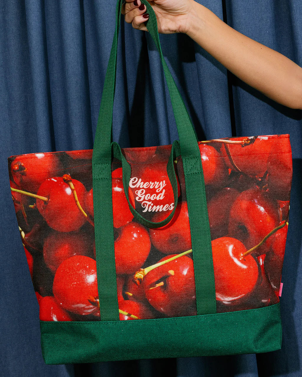 Cherries Print Large Tote Bag | Canvas Bags by ban.do