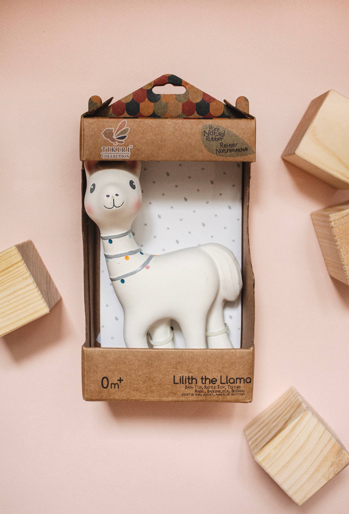 Lilith the Llama Organic Natural Rubber Teether Toy