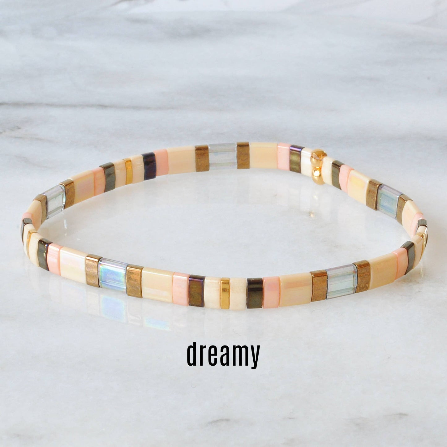 Stackable Stretch Tile Bead Bracelets