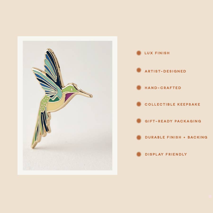 Hummingbird Pin, Nature Gifts