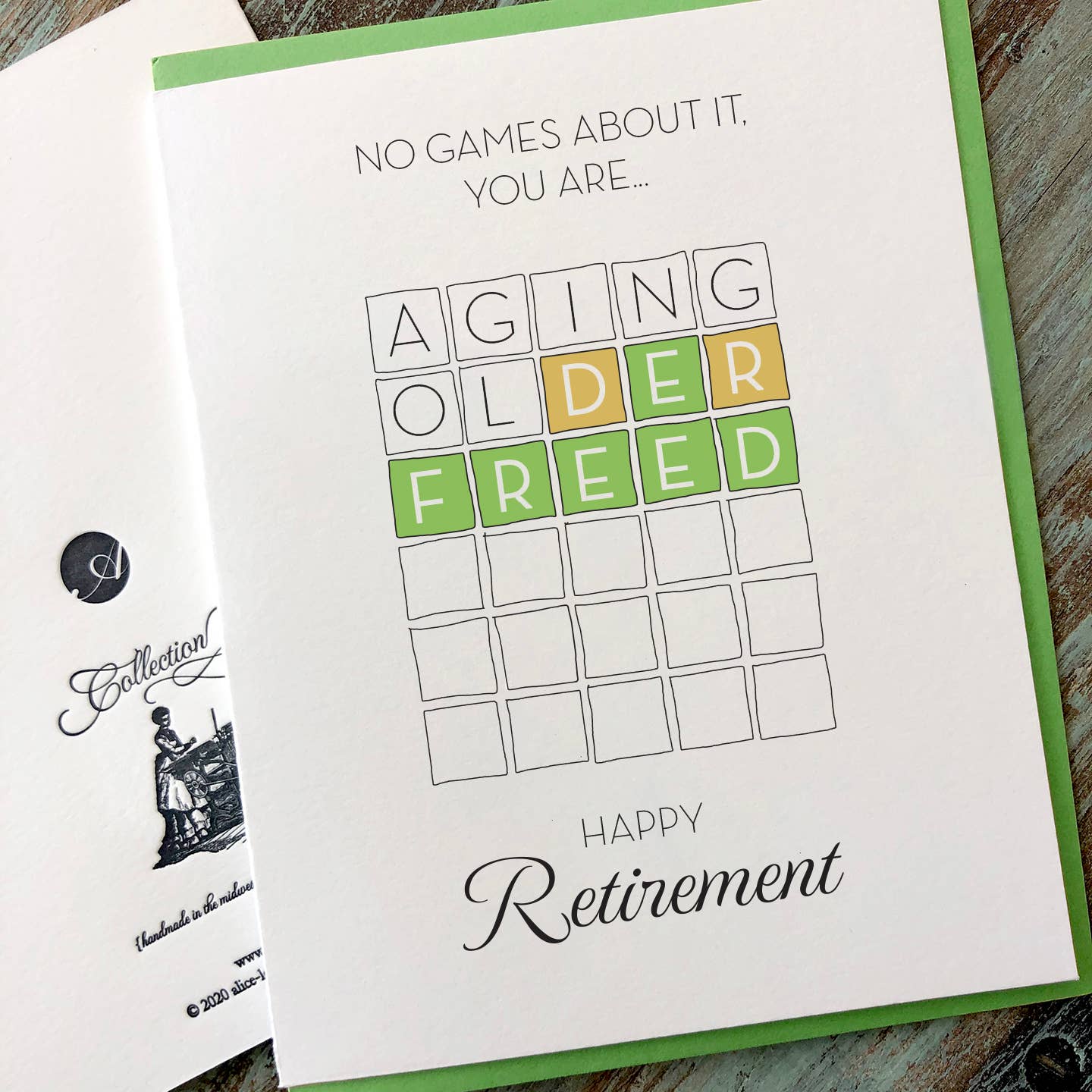 Retirement Wordle Card