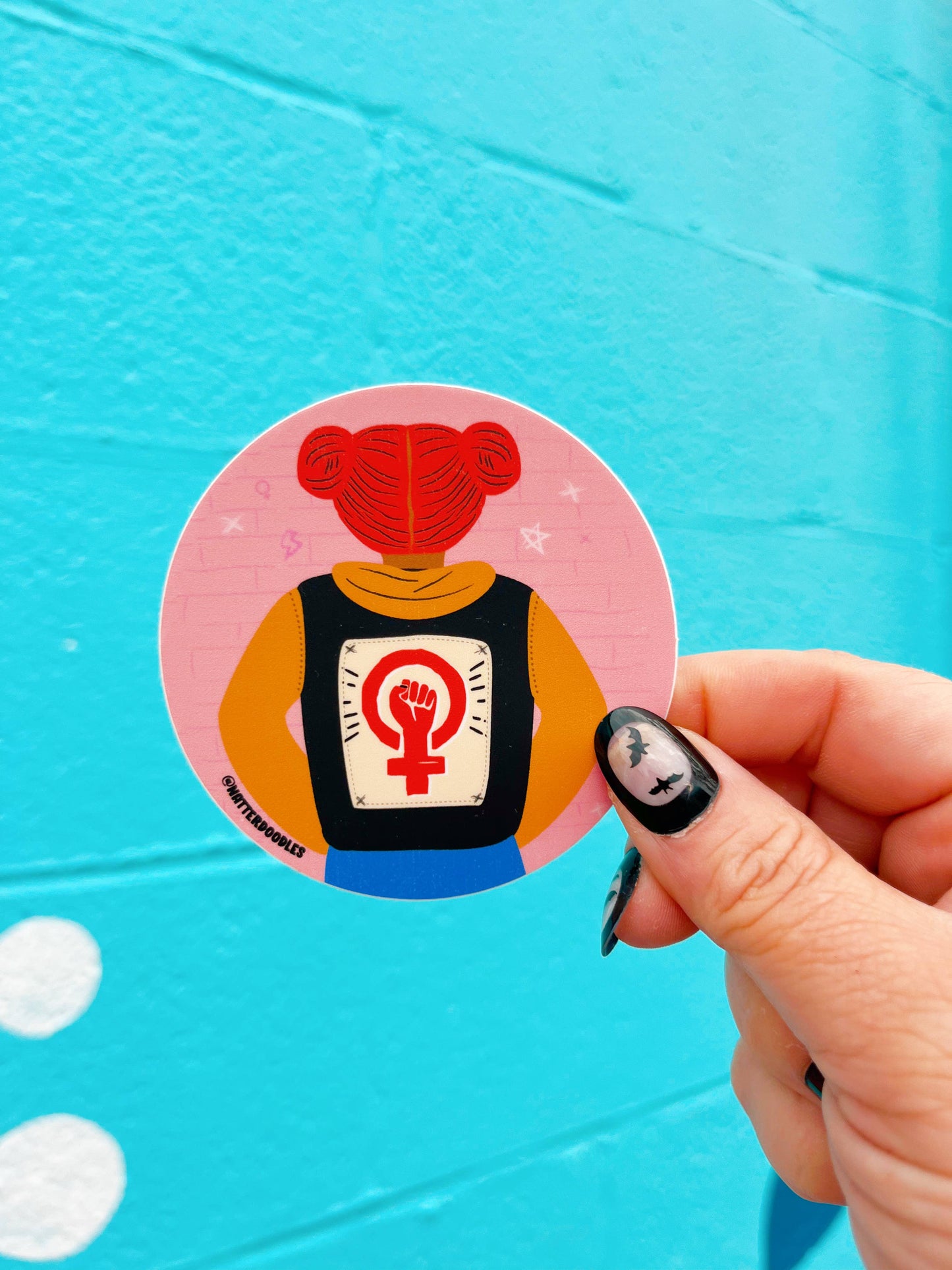 Babe with the Power Waterproof Vinyl Feminist Sticker