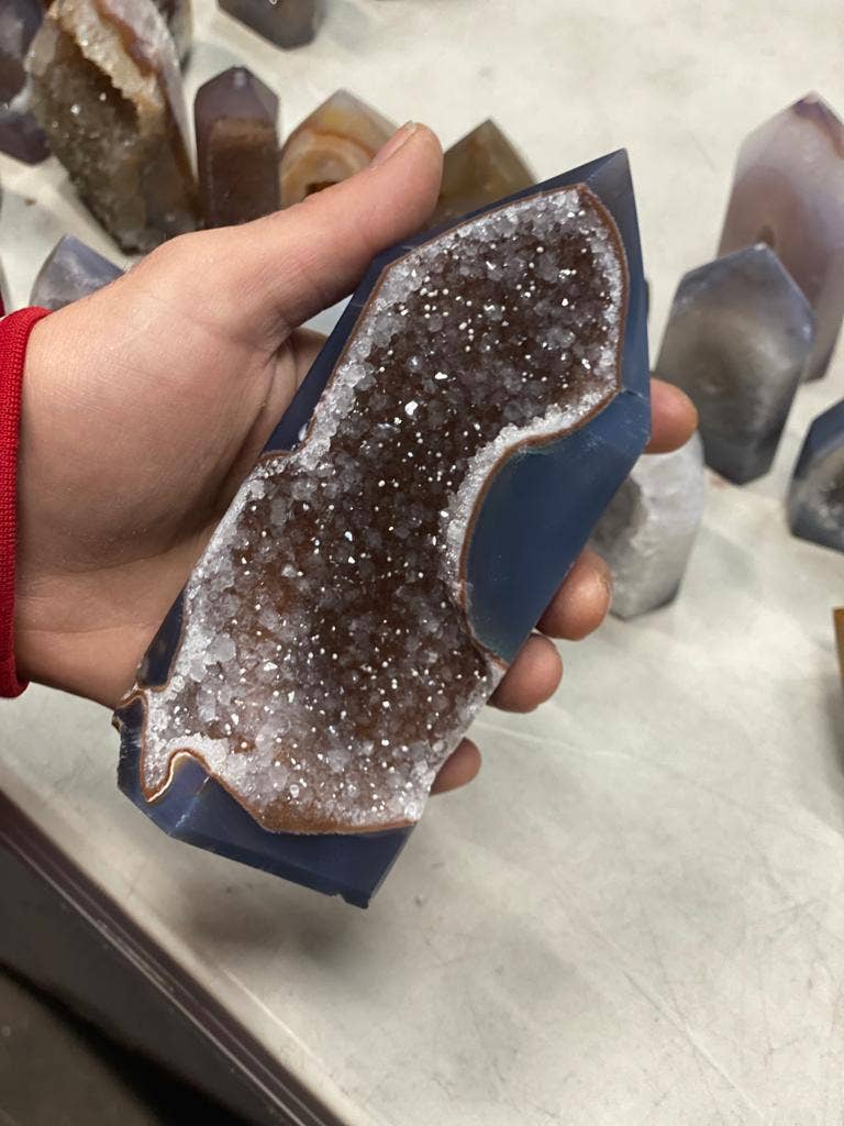 Agate Gemstone Semi-Precious Polished Druzy Towers